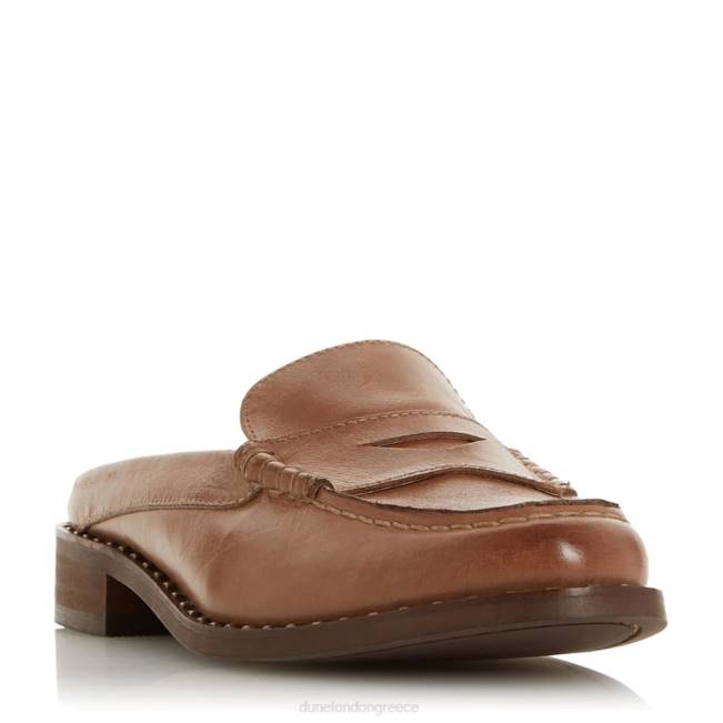 Dune London κρέμα άνδρες δερμάτινο mule loafer J84Z424 Γροιλανδία