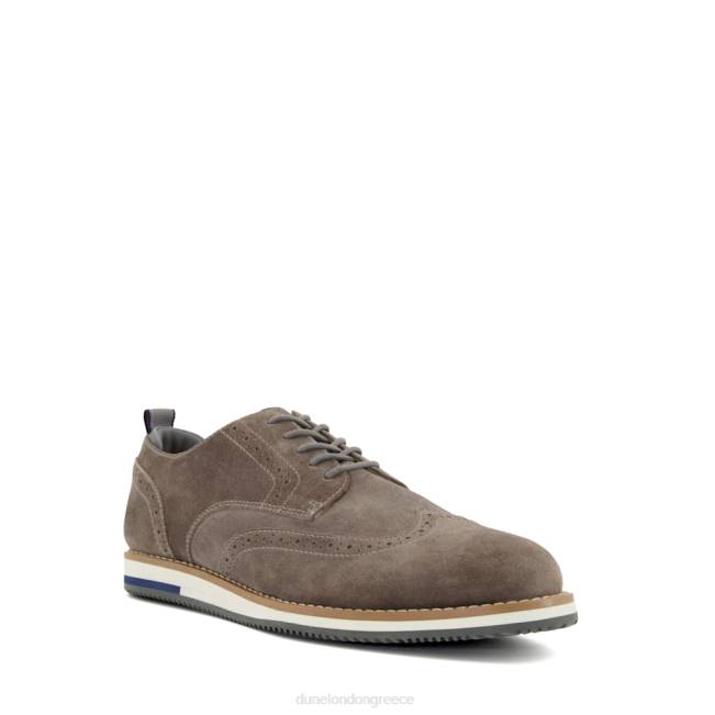 Dune London γκρί άνδρες casual παπούτσια nubuck με κορδόνια J84Z824 τρίχες