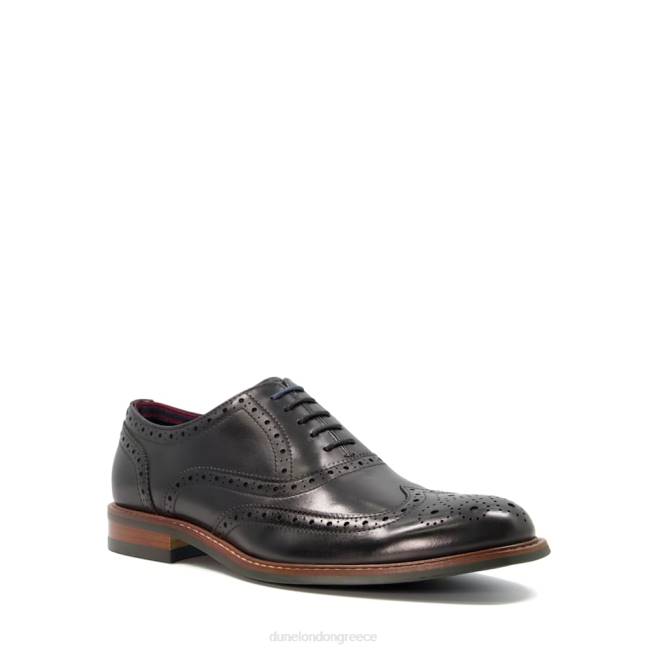 Dune London μαύρος άνδρες βαριά παπούτσια brogue J84Z831 πολόδιο