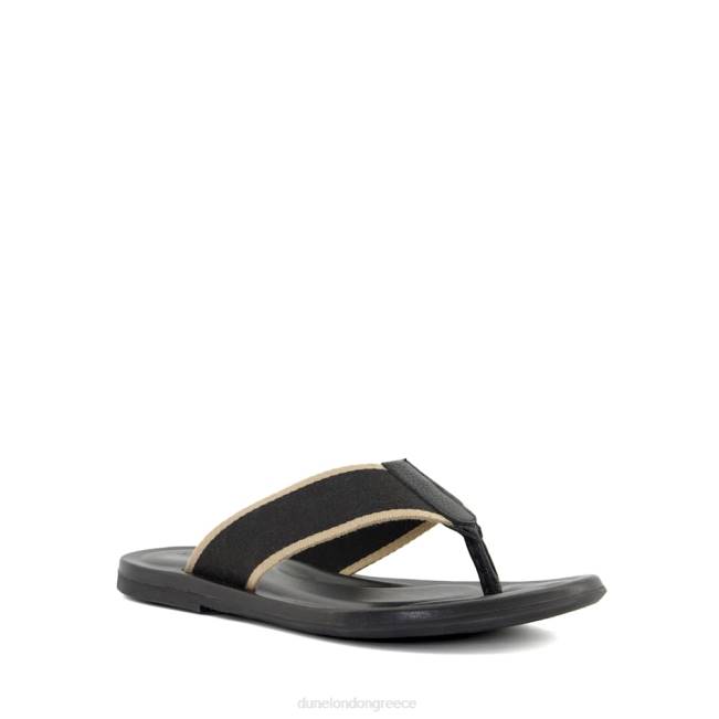 Dune London μαύρος άνδρες casual σανδάλια toe-post J84Z719 πρόθεση