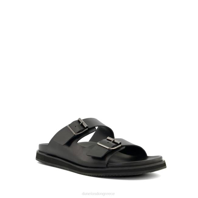 Dune London μαύρος άνδρες casual δερμάτινα σανδάλια με λουράκι J84Z720 itare
