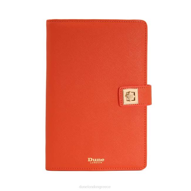 Dune London πορτοκάλι γυναίκες σημειωματάριο turn-lock a5 J84Z239 υπογεγραμμένος