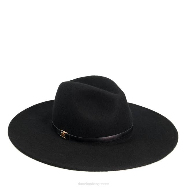 Dune London μαύρος γυναίκες επώνυμο μάλλινο καπέλο Fedora J84Z293 Γαλλία