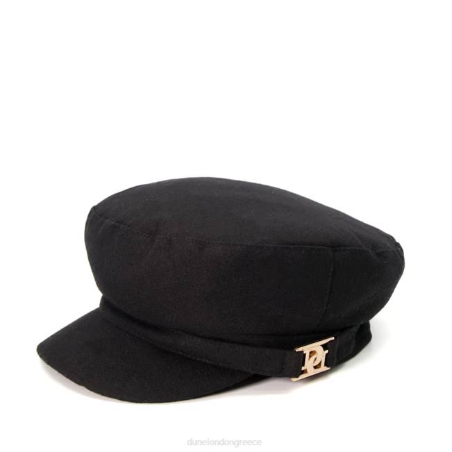 Dune London μαύρος γυναίκες επώνυμο καπέλο baker boy J84Z296 φάλκαν