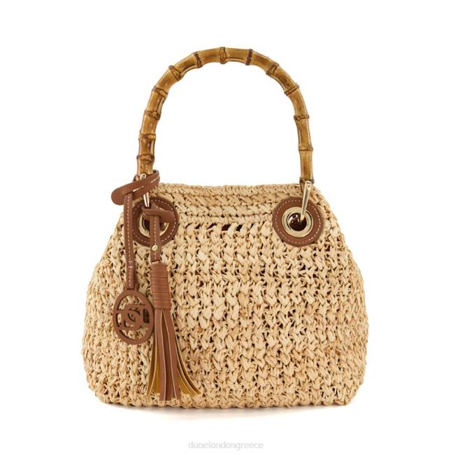 Dune London φυσικός γυναίκες μικρή τσάντα αρπαγής ραφίας J84Z136 δέλτα