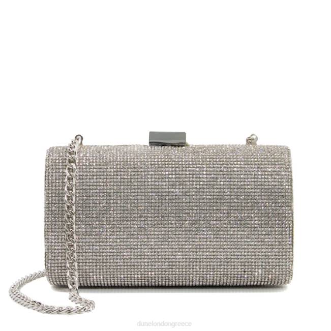 Dune London ασήμι γυναίκες τσάντα συμπλέκτη diamante J84Z353 bryannies