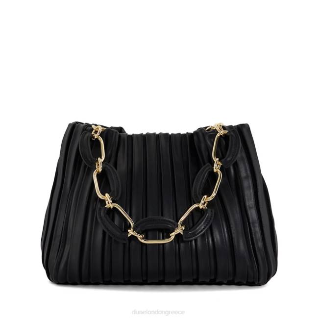 Dune London μαύρος γυναίκες μεσαία πτυχωτή τσάντα με λαβή αλυσίδας J84Z18 διδάσκαλος