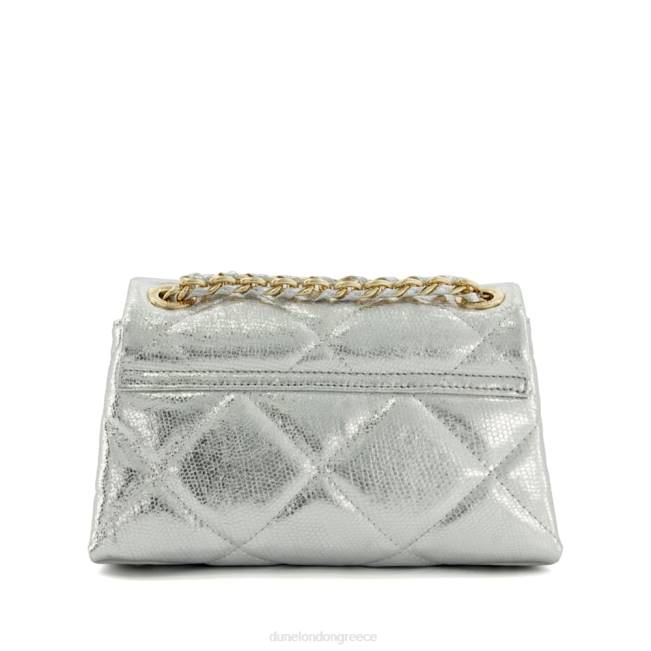 Dune London ασήμι γυναίκες μικρή καπιτονέ δερμάτινη τσάντα J84Z27 δούκισσα s